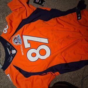Nike Orange and Navy Men's Jersey